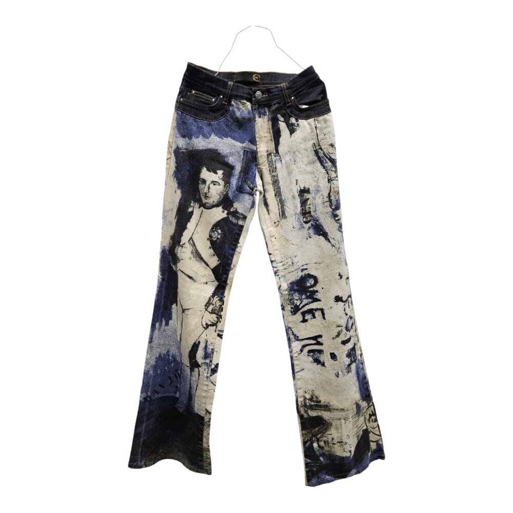 Roberto Cavalli Just Cavalli Italy Vintage Napoleon Print Jeans EUR Size 42